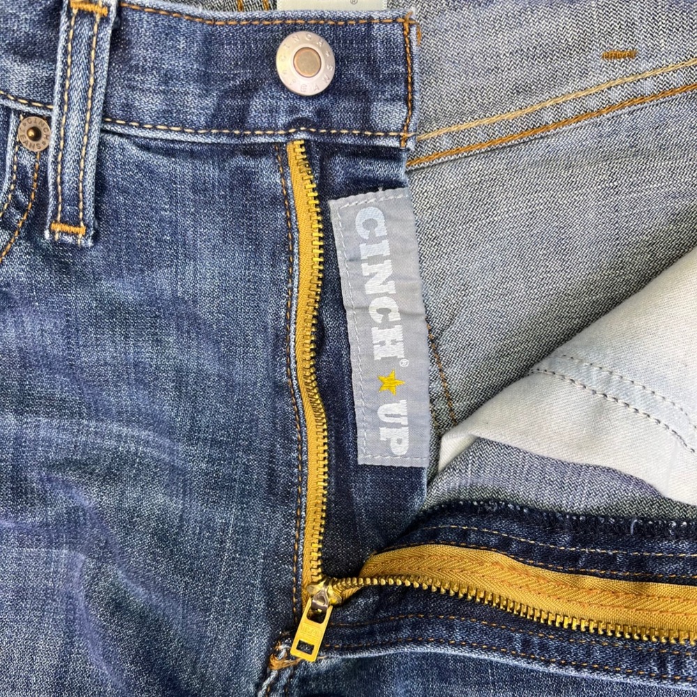 Cinch Jeans Men 32x31 Blue Straight Casual Western Cowboy Stretch Denim Rodeo - Picture 10 of 15